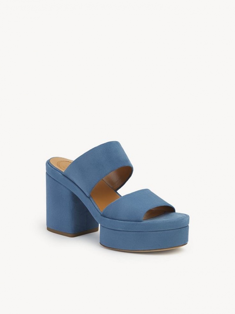 Chloe Odina High-heel Sandaler Dyp Blå | CHE-SR14166