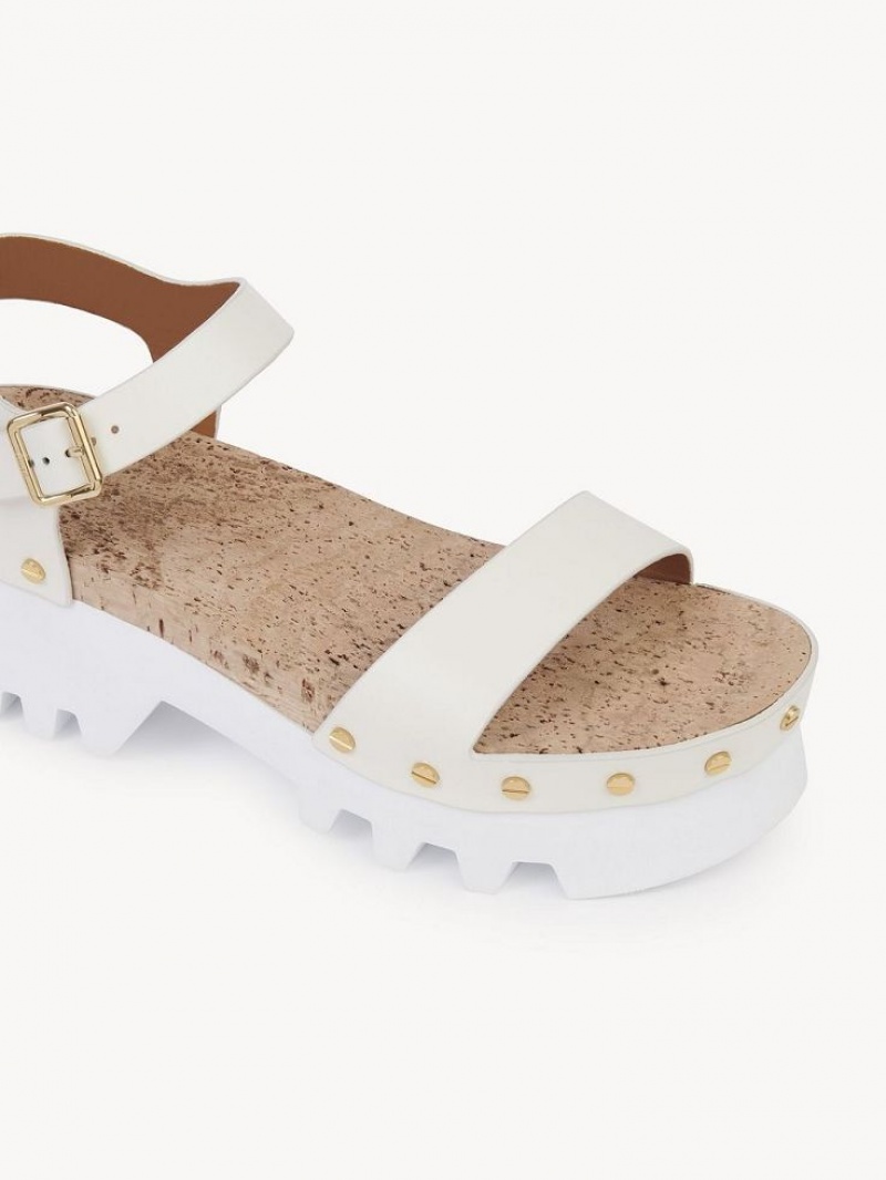 Chloe Owena Platform Sandaler Hvite | CHE-SR14162