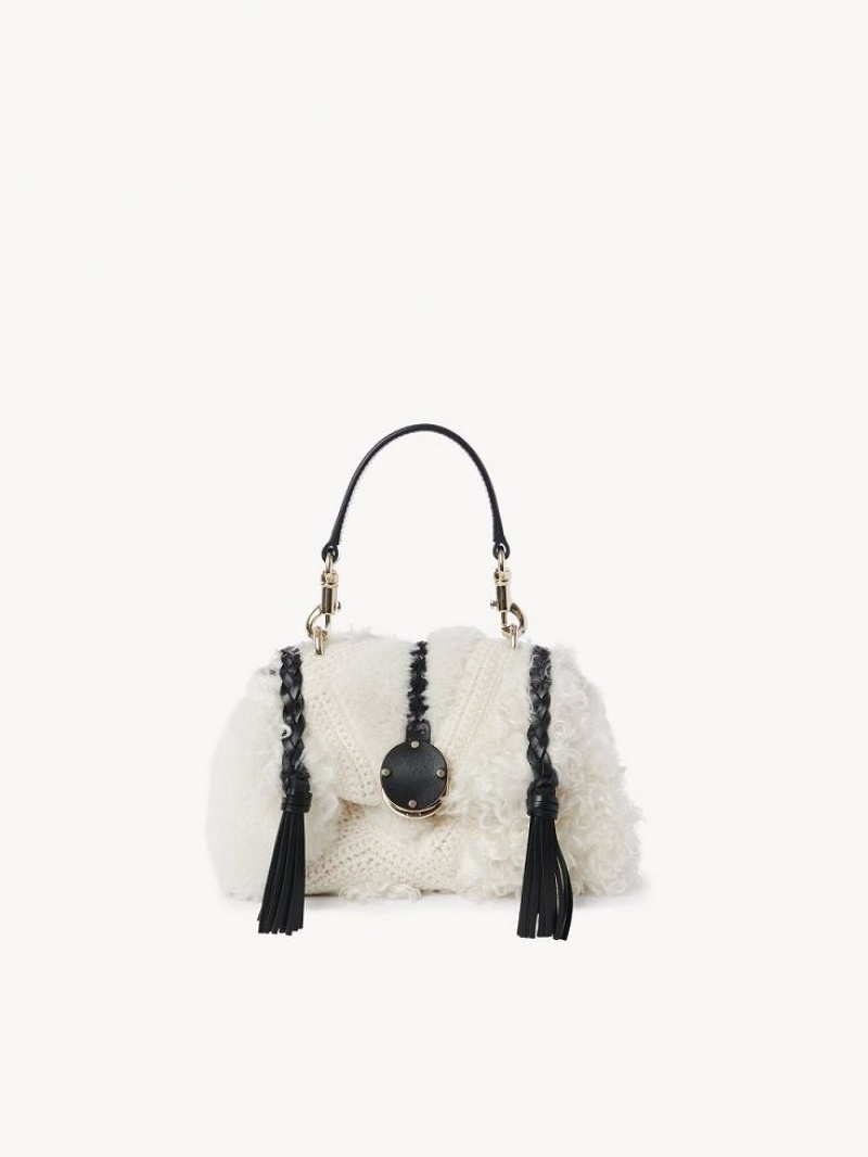 Chloe Penelope Mini Soft Skulderveske Hvite | CHE-SR13441