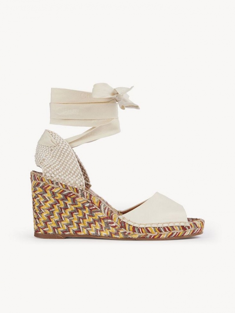 Chloe Piia Espadrille Hvite | CHE-SR14149