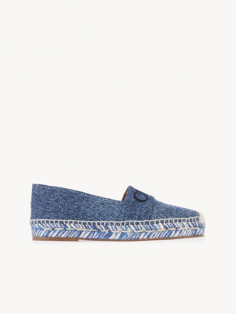 Chloe Piia Flate Espadrille Blå | CHE-SR14153