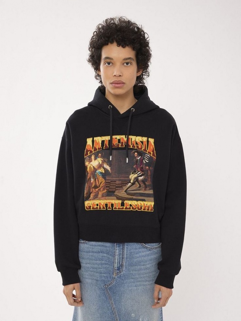 Chloe Printed Hoodie Gensere Svarte | CHE-SR13907