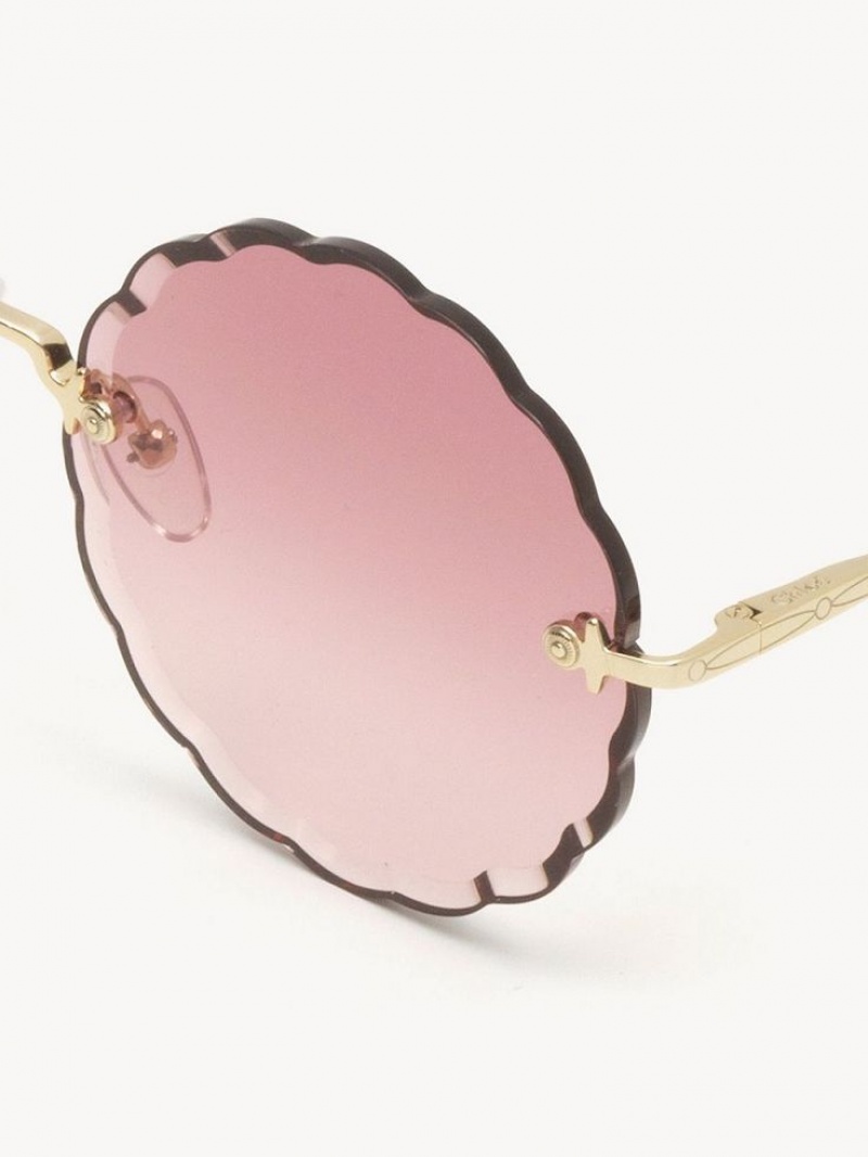 Chloe Rosie Solbriller Gull Rosa | CHE-SR14555