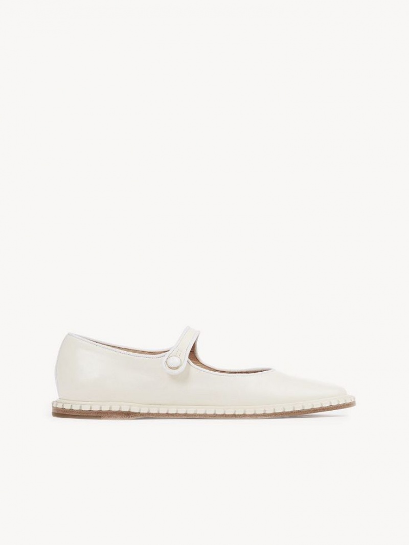 Chloe Rubie Ballet Flat Hvite | CHE-SR14259