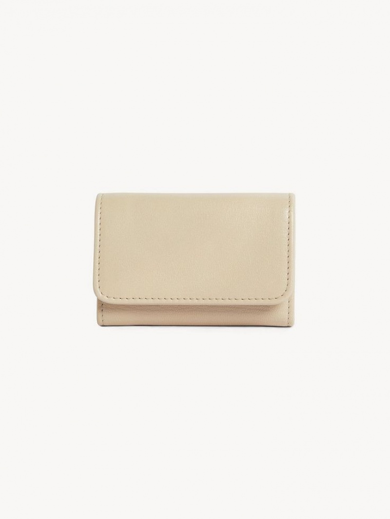 Chloe Saddie Medium Tri-fold Liten Lommebok Beige | CHE-SR14903