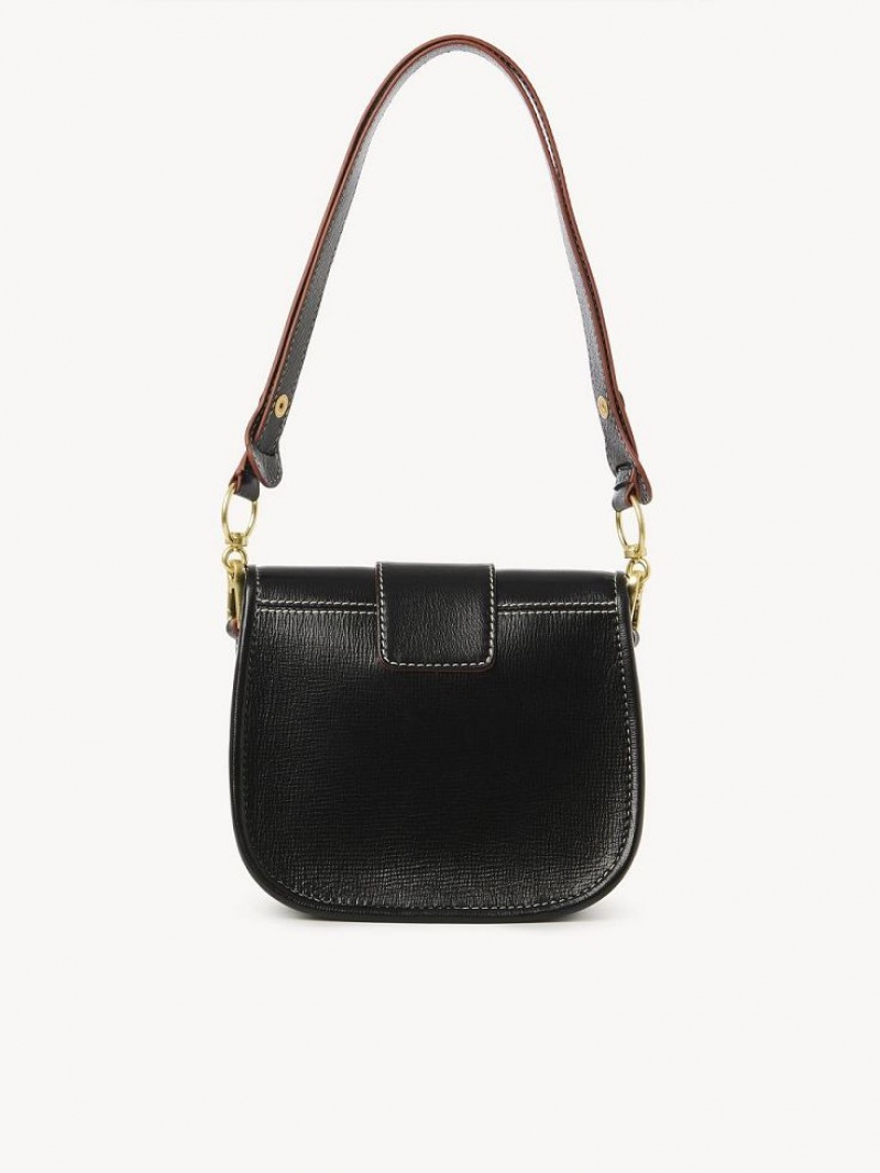 Chloe Saddie Satchel Skulderveske Svarte | CHE-SR14665