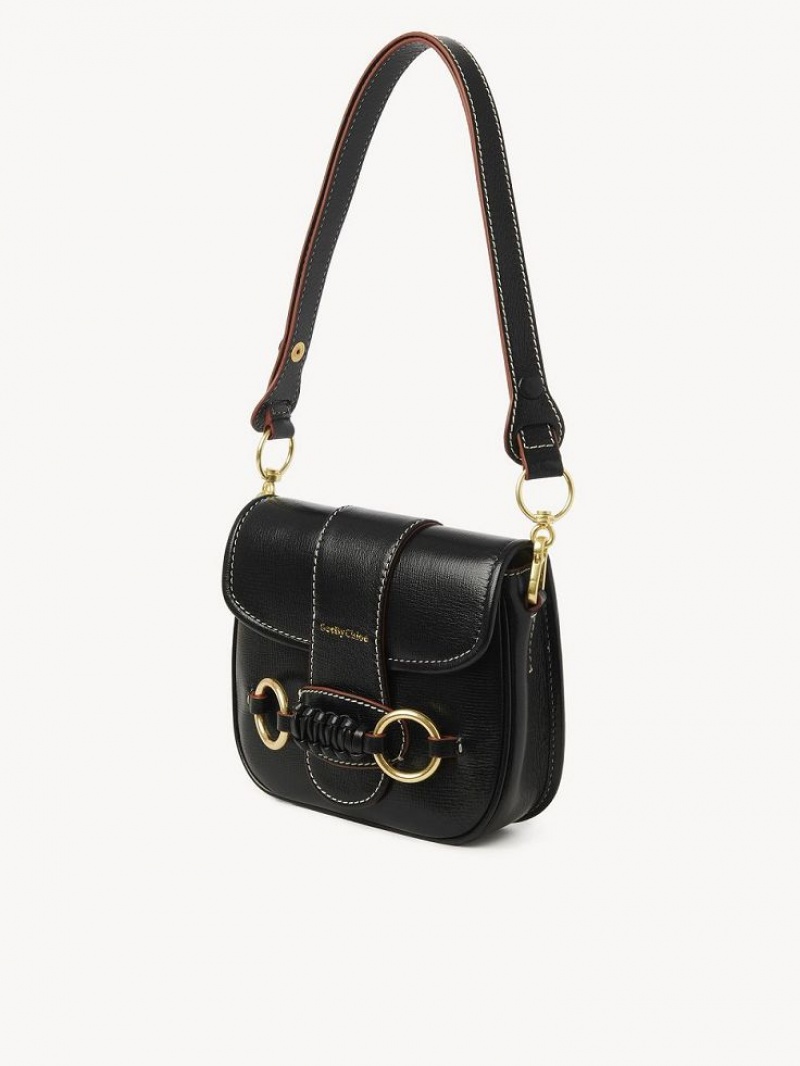 Chloe Saddie Satchel Skulderveske Svarte | CHE-SR14665