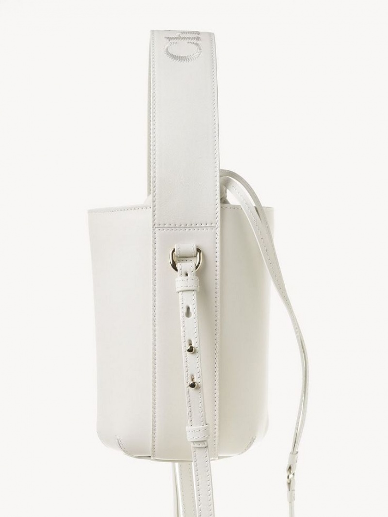 Chloe Sense Bucket Crossbody Veske Hvite | CHE-SR13529