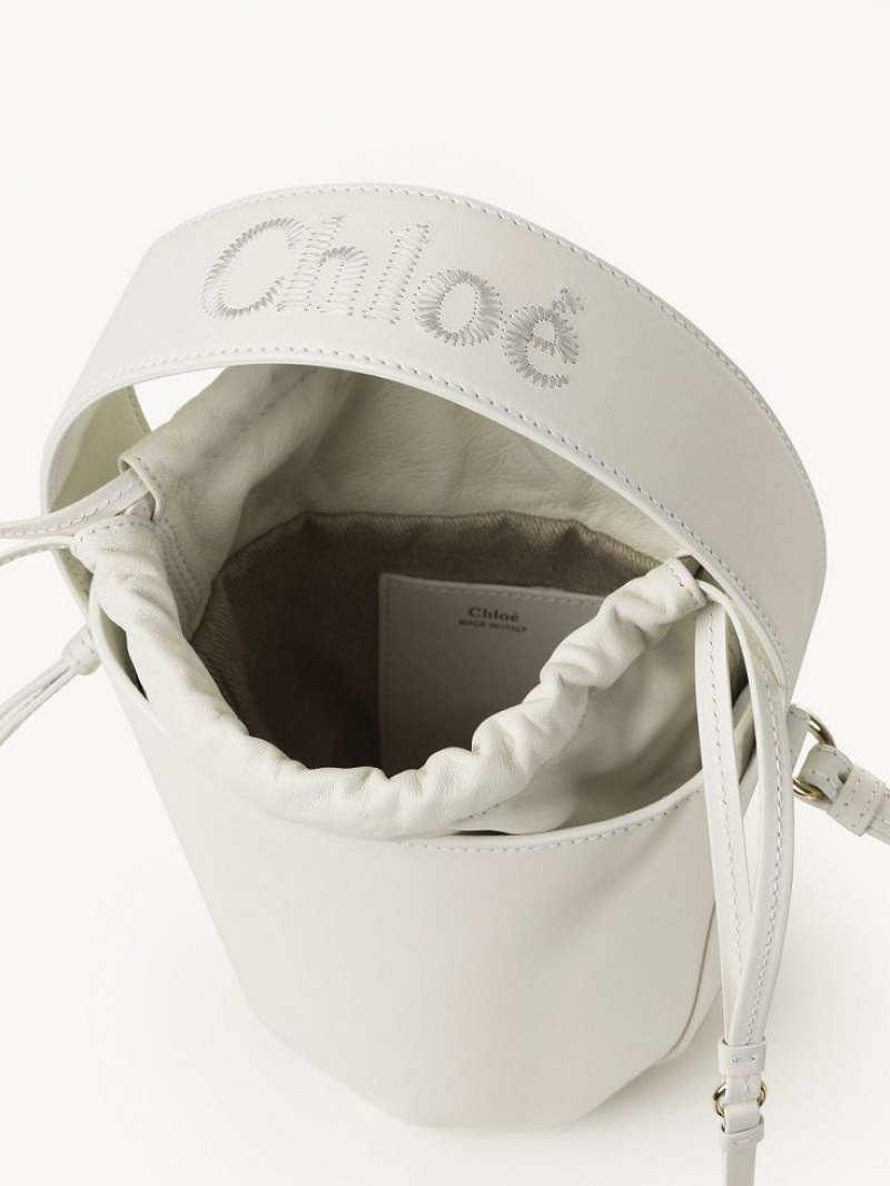 Chloe Sense Bucket Crossbody Veske Hvite | CHE-SR13529