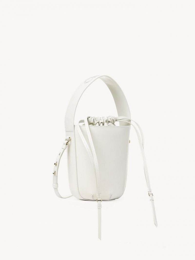 Chloe Sense Bucket Crossbody Veske Hvite | CHE-SR13529