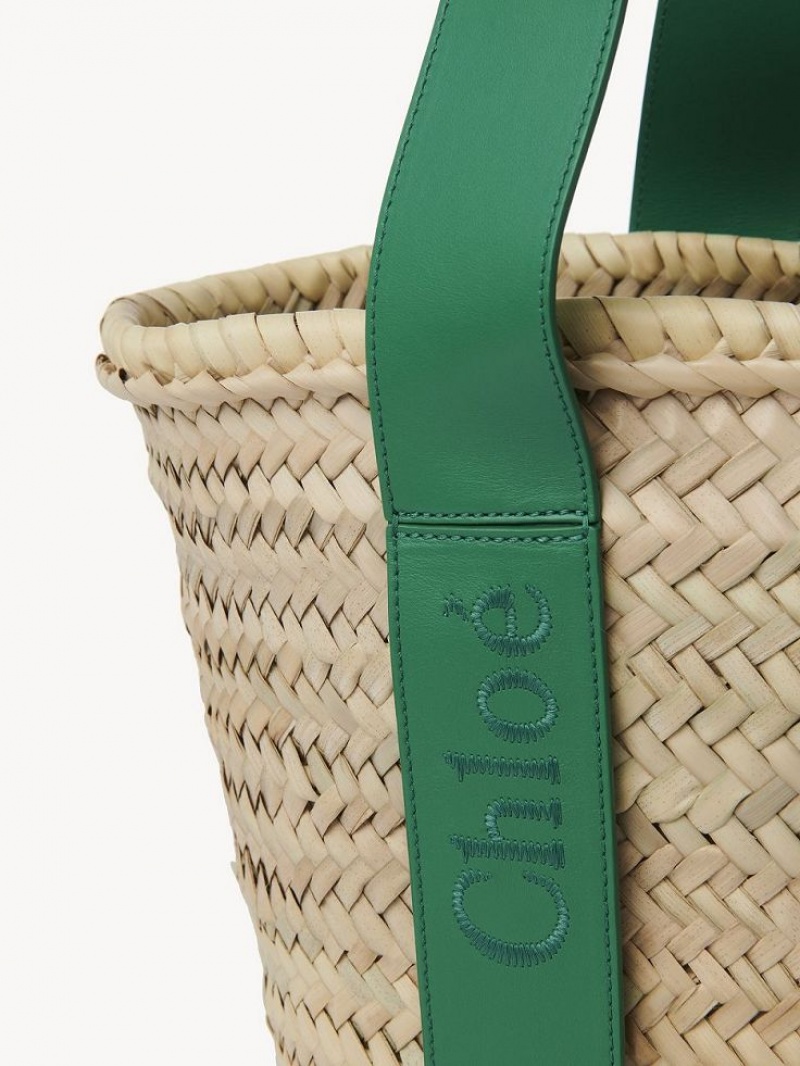 Chloe Sense Medium Basket Tote Veske Grønn | CHE-SR13297