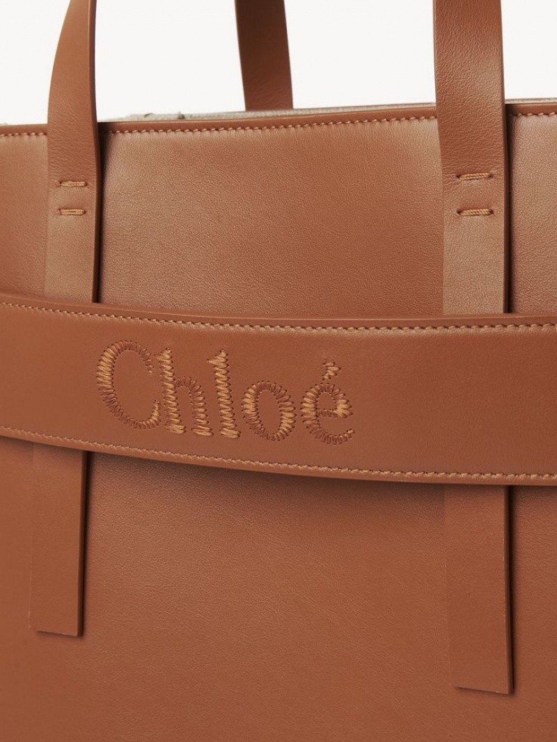 Chloe Sense Medium Tote Veske Brune | CHE-SR13396