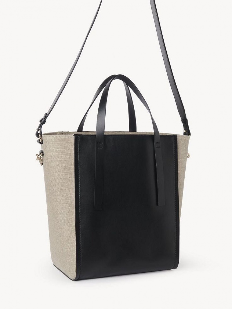 Chloe Sense Medium Tote Veske Svarte | CHE-SR13358