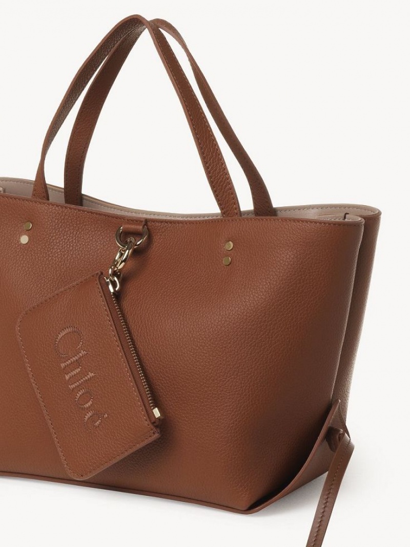 Chloe Sense Small East-west Tote Veske Brune | CHE-SR13326