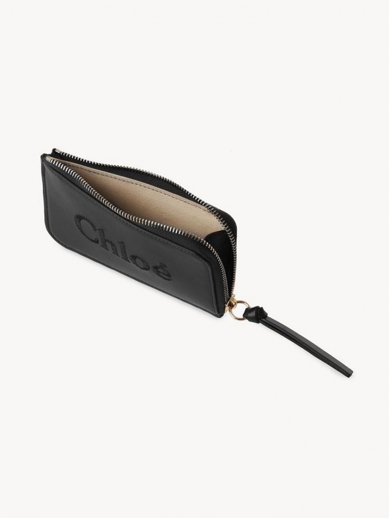 Chloe Sense Small Purse Myntpung Svarte | CHE-SR14319