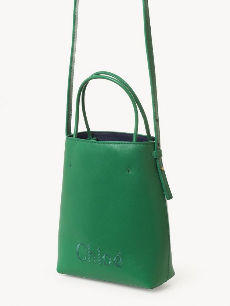 Chloe Sense Tote Mini Vesker Grønn | CHE-SR13732