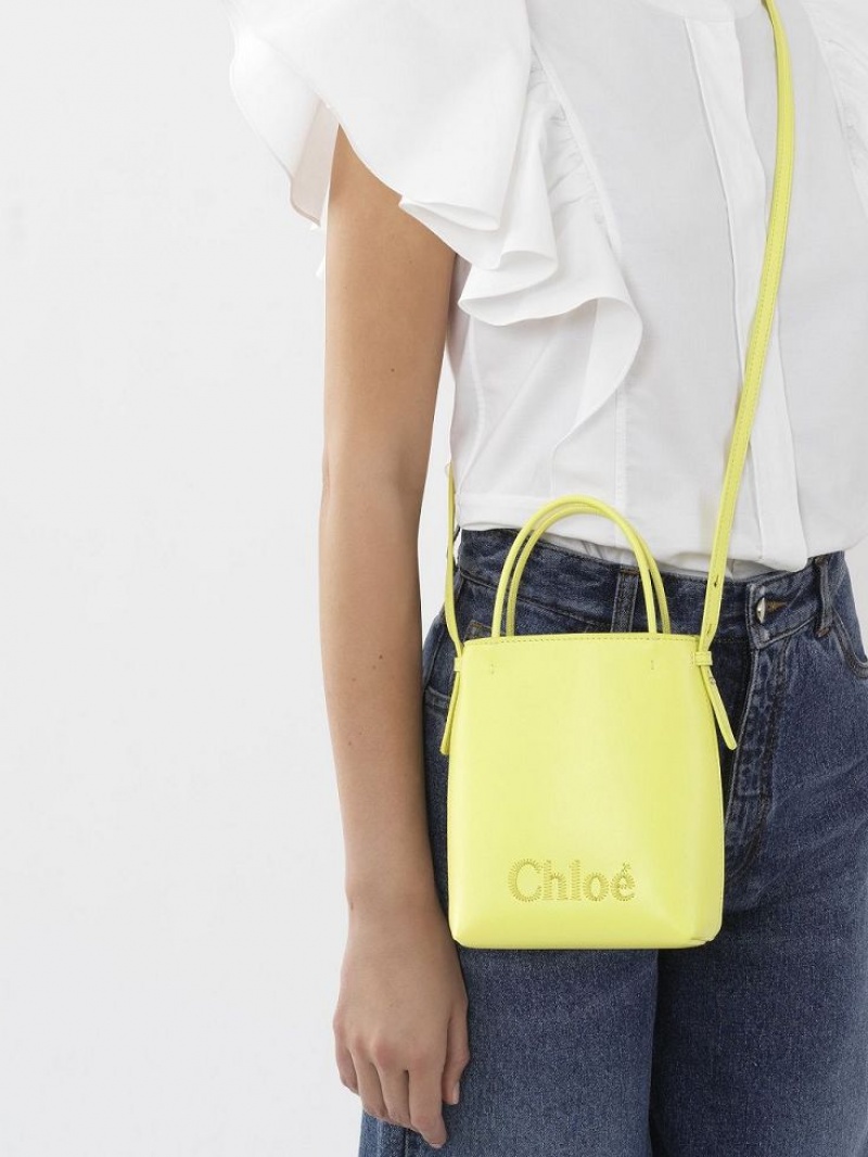 Chloe Sense Tote Mini Vesker Gul | CHE-SR13672