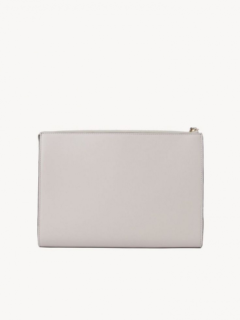 Chloe Sense Zippered Clutch Sølv | CHE-SR13745