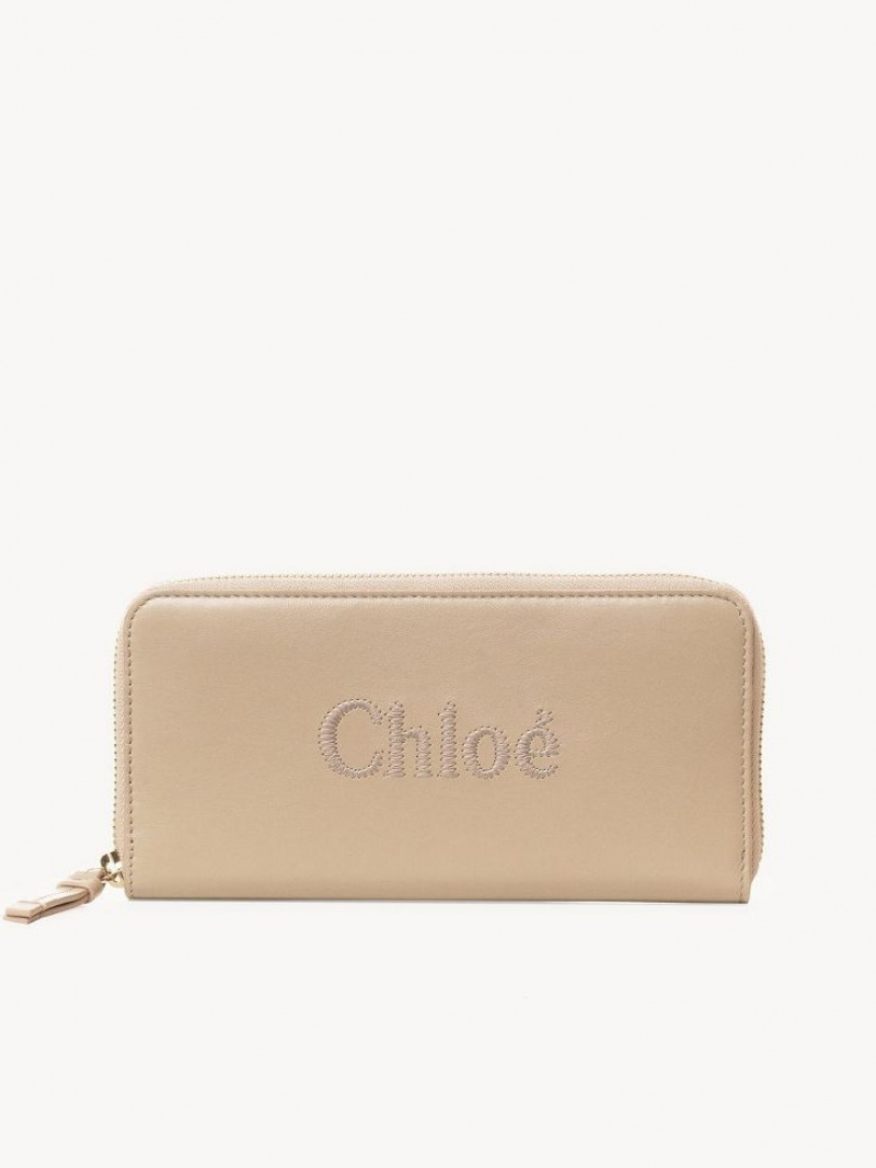 Chloe Sense Zippered Stor Lommebok Rosa | CHE-SR14298