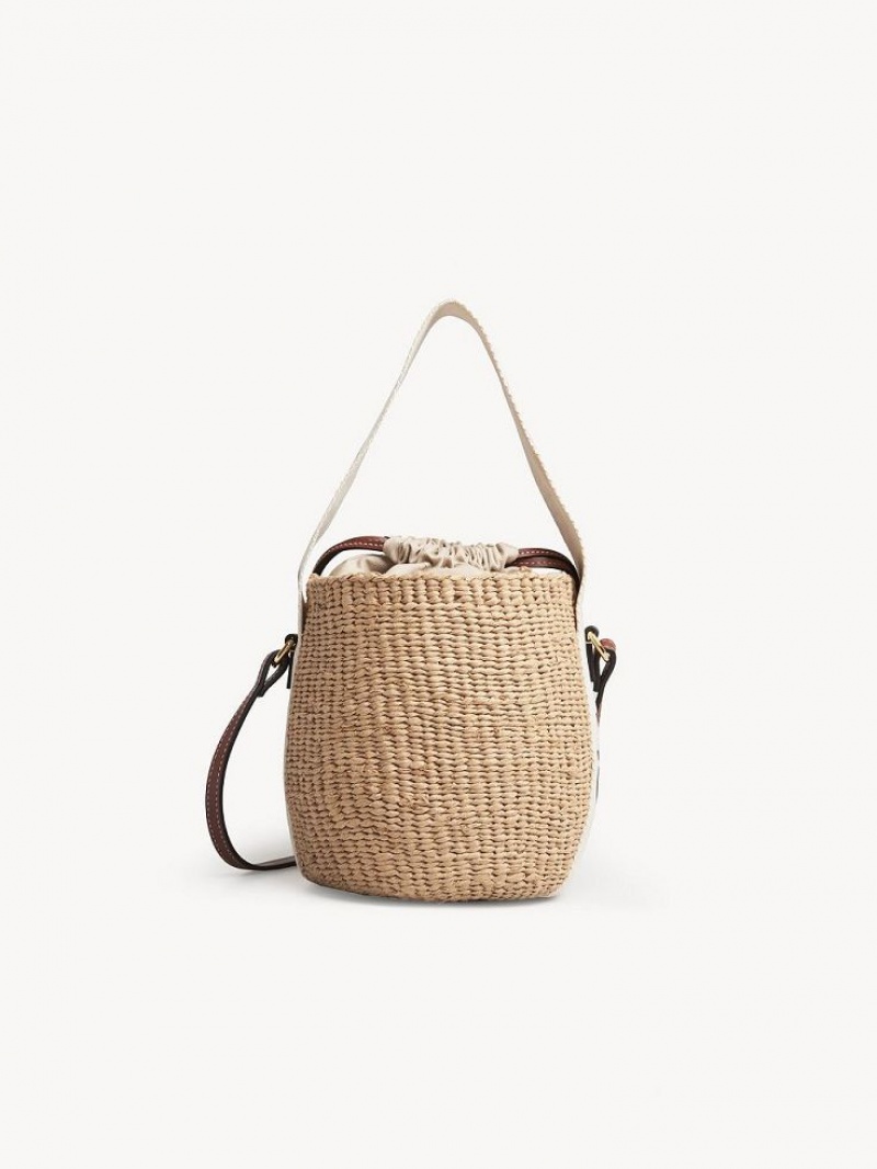 Chloe Small Woody Basket Crossbody Veske Hvite | CHE-SR13609