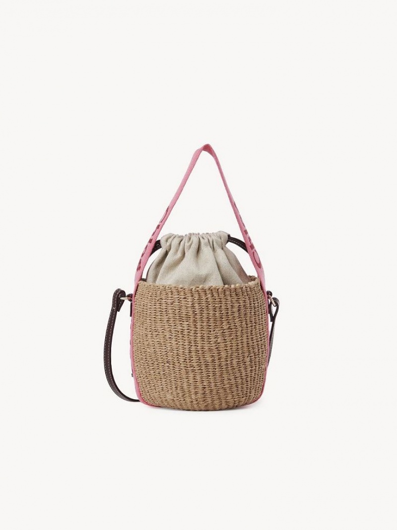 Chloe Small Woody Basket Crossbody Veske Rosa Rød | CHE-SR13616