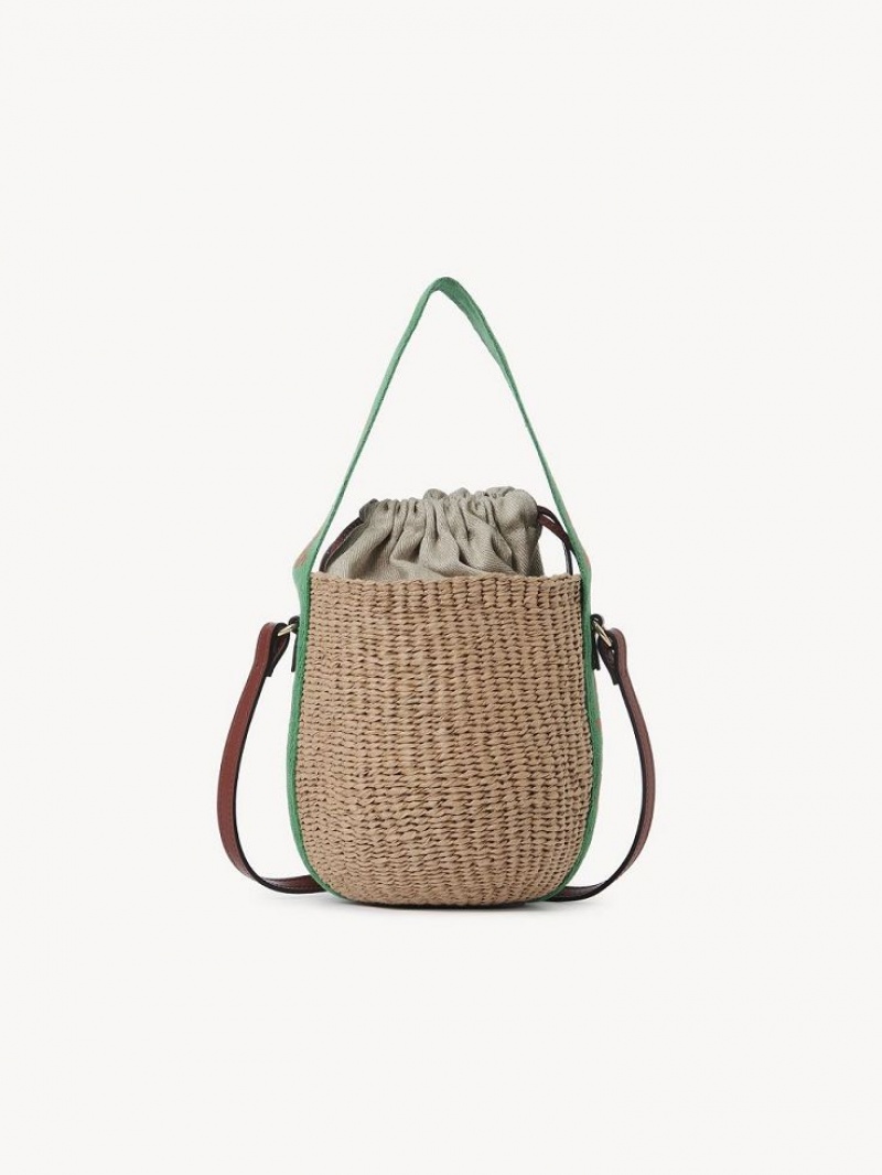 Chloe Small Woody Baskets Grønn Oransje | CHE-SR13629