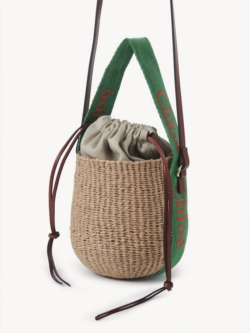 Chloe Small Woody Baskets Grønn Oransje | CHE-SR13629