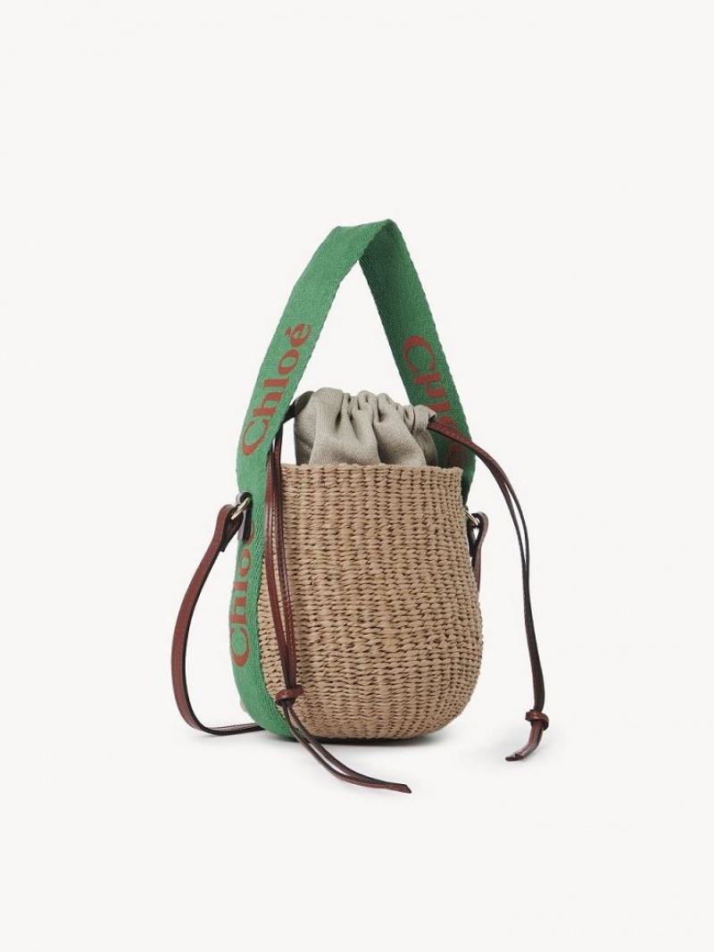 Chloe Small Woody Baskets Grønn Oransje | CHE-SR13629