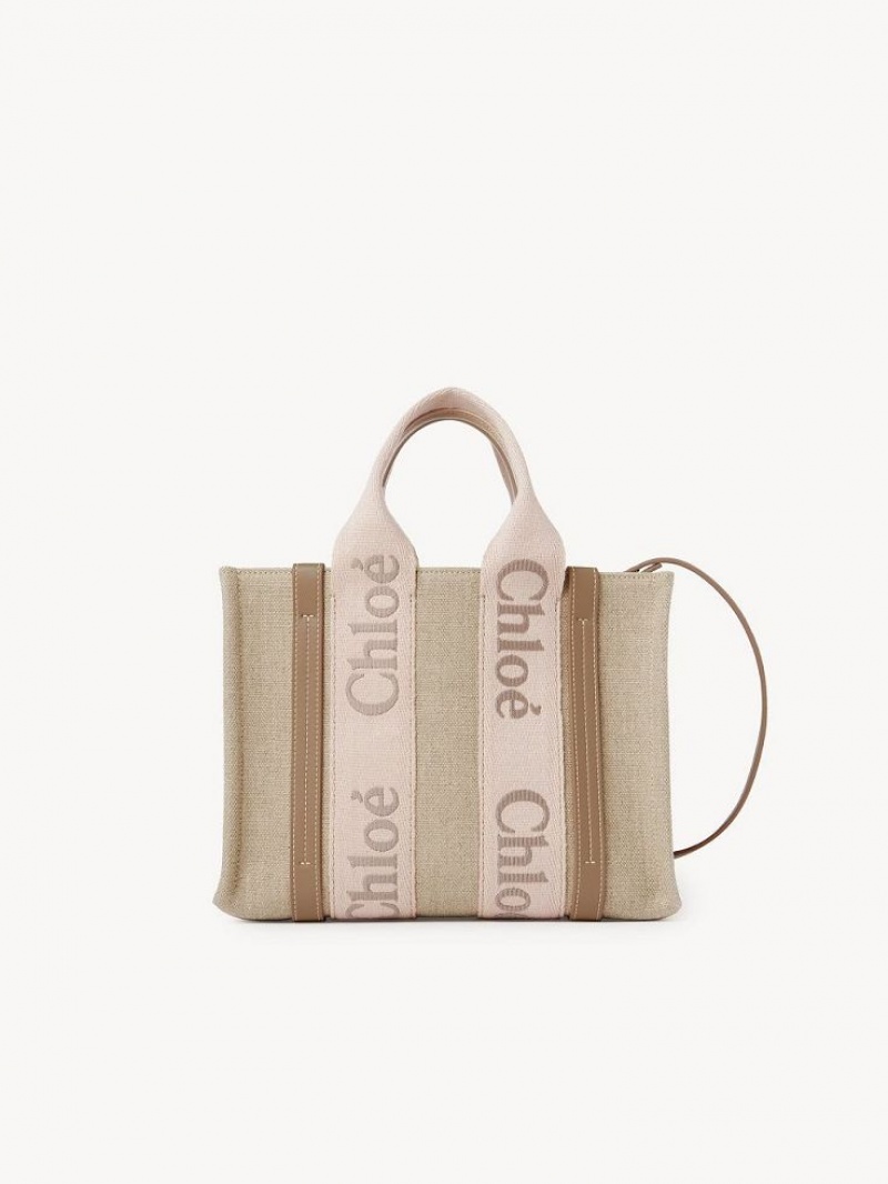 Chloe Small Woody Crossbody Veske Beige | CHE-SR13623