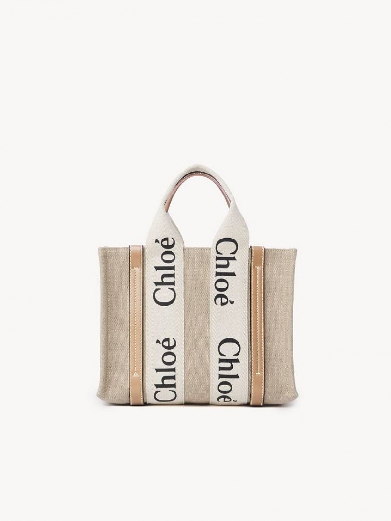 Chloe Small Woody Crossbody Veske Hvite Beige | CHE-SR13490