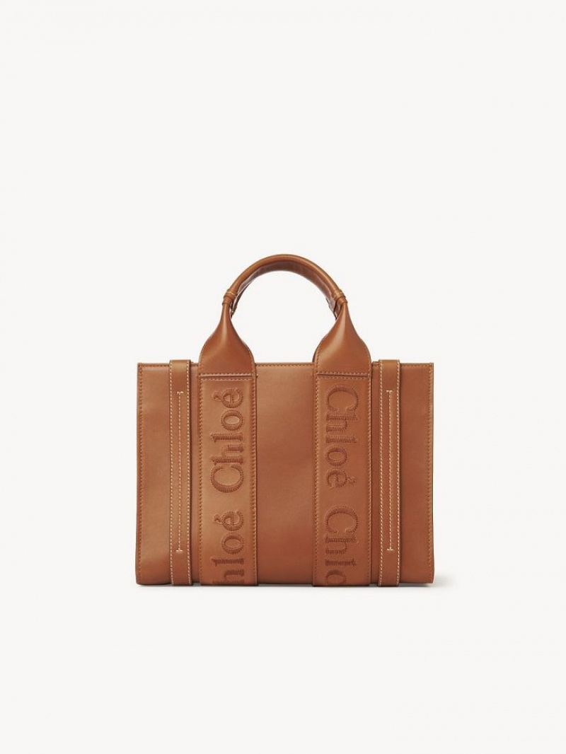 Chloe Small Woody Tote Mini Vesker Brune | CHE-SR13688