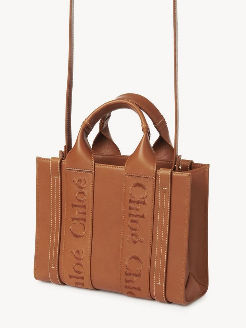 Chloe Small Woody Tote Mini Vesker Brune | CHE-SR13688