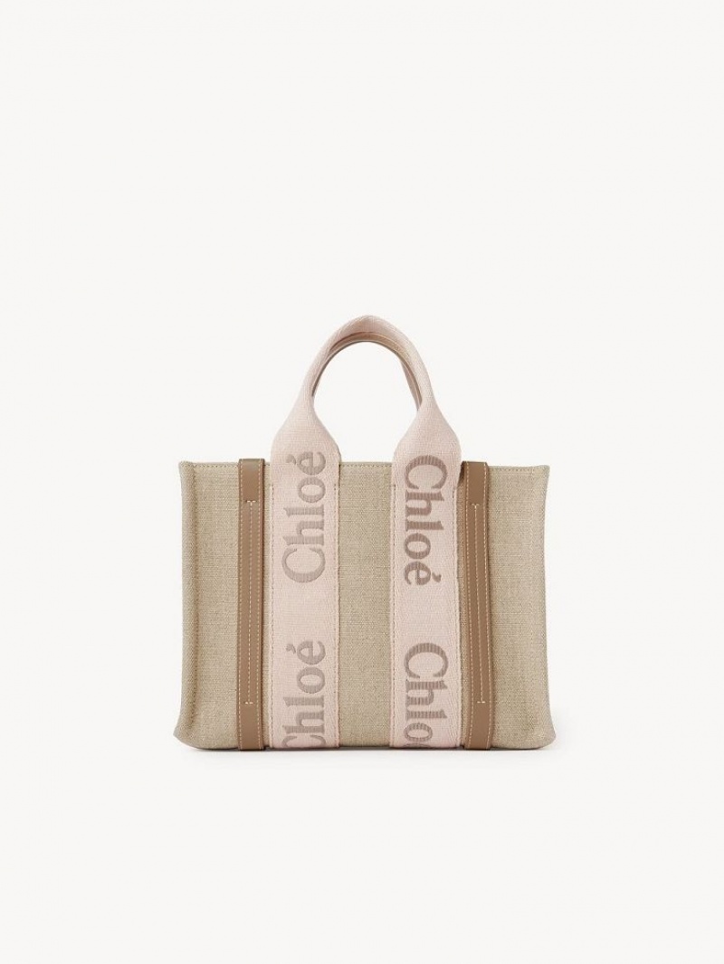 Chloe Small Woody Tote Veske Beige | CHE-SR13384