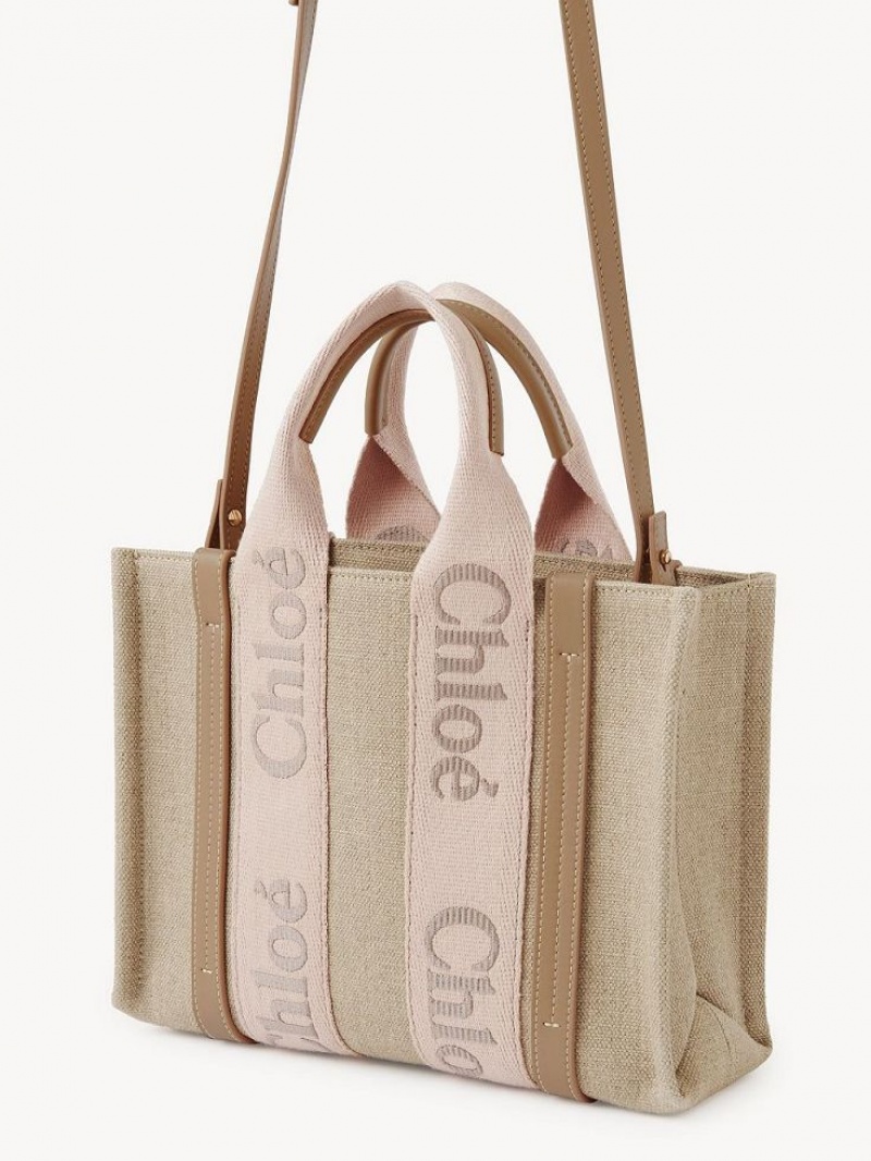 Chloe Small Woody Tote Veske Beige | CHE-SR13384