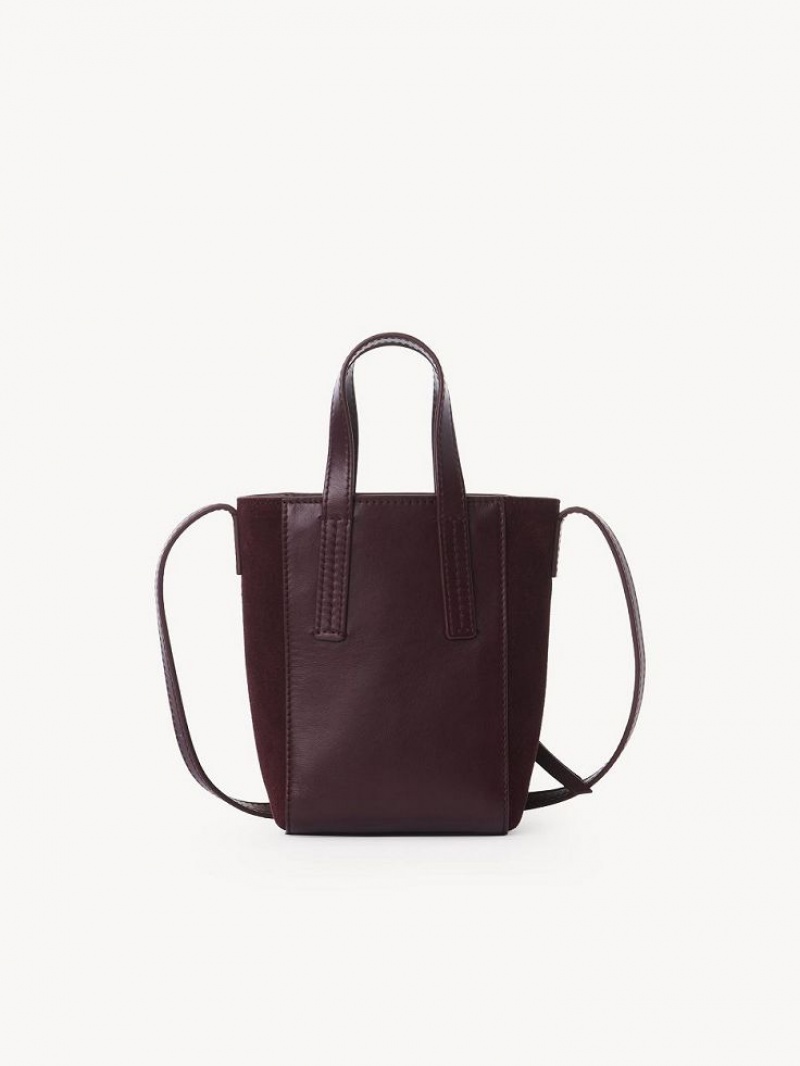 Chloe Tilda Mini Tote Veske Burgunder | CHE-SR14706