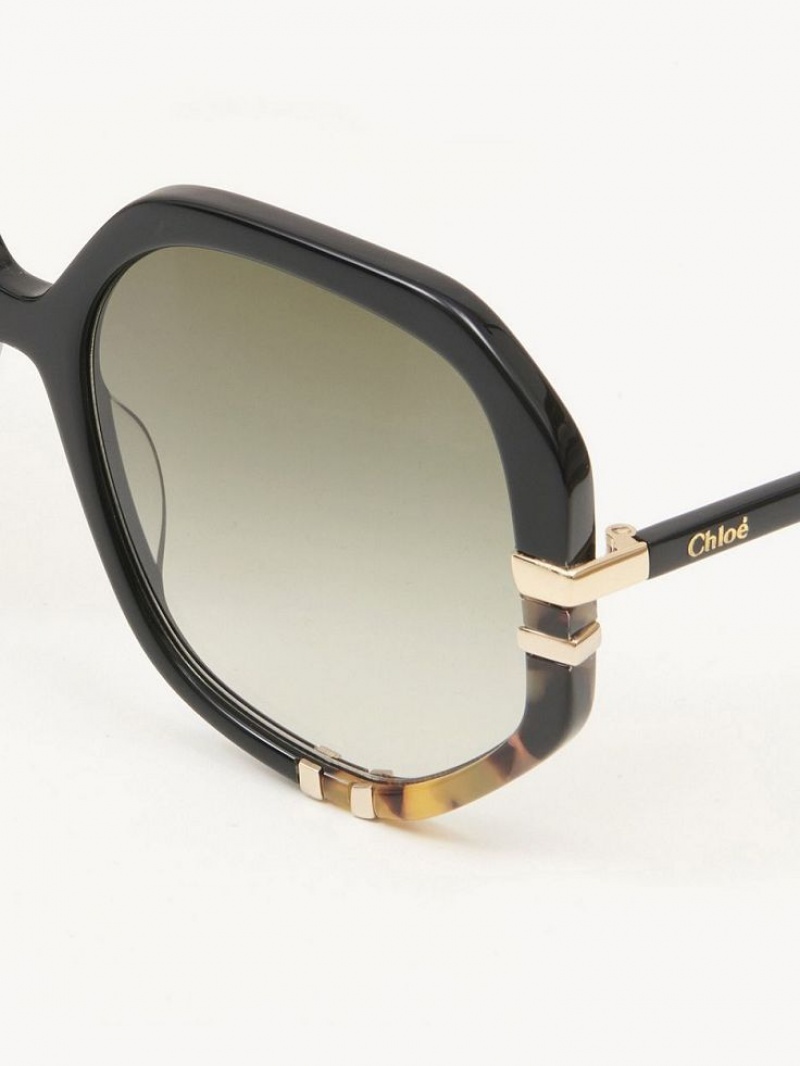 Chloe West Solbriller Svarte | CHE-SR14560