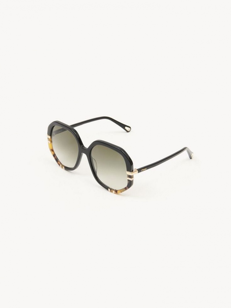 Chloe West Solbriller Svarte | CHE-SR14560