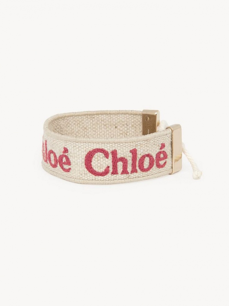 Chloe Woody Armbånder Beige Rosa | CHE-SR14445