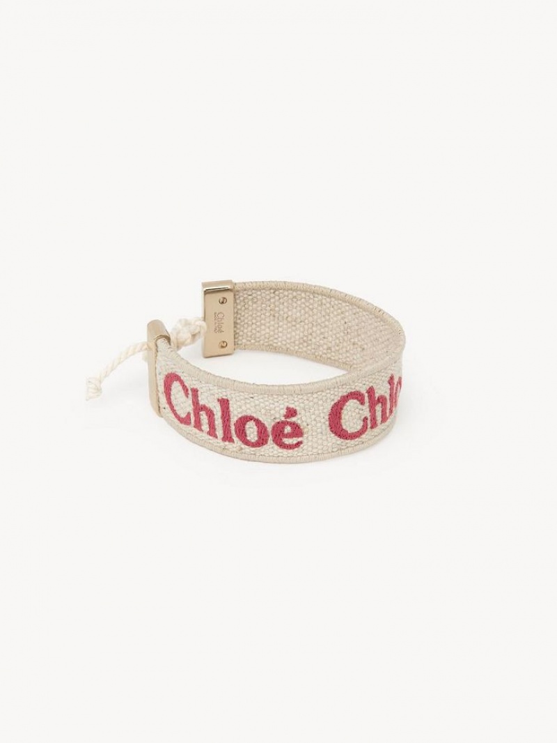 Chloe Woody Armbånder Beige Rosa | CHE-SR14445