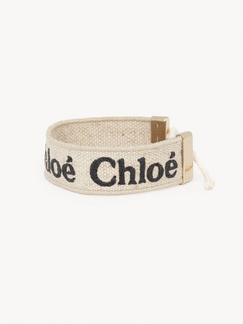 Chloe Woody Armbånder Beige Svarte | CHE-SR14440