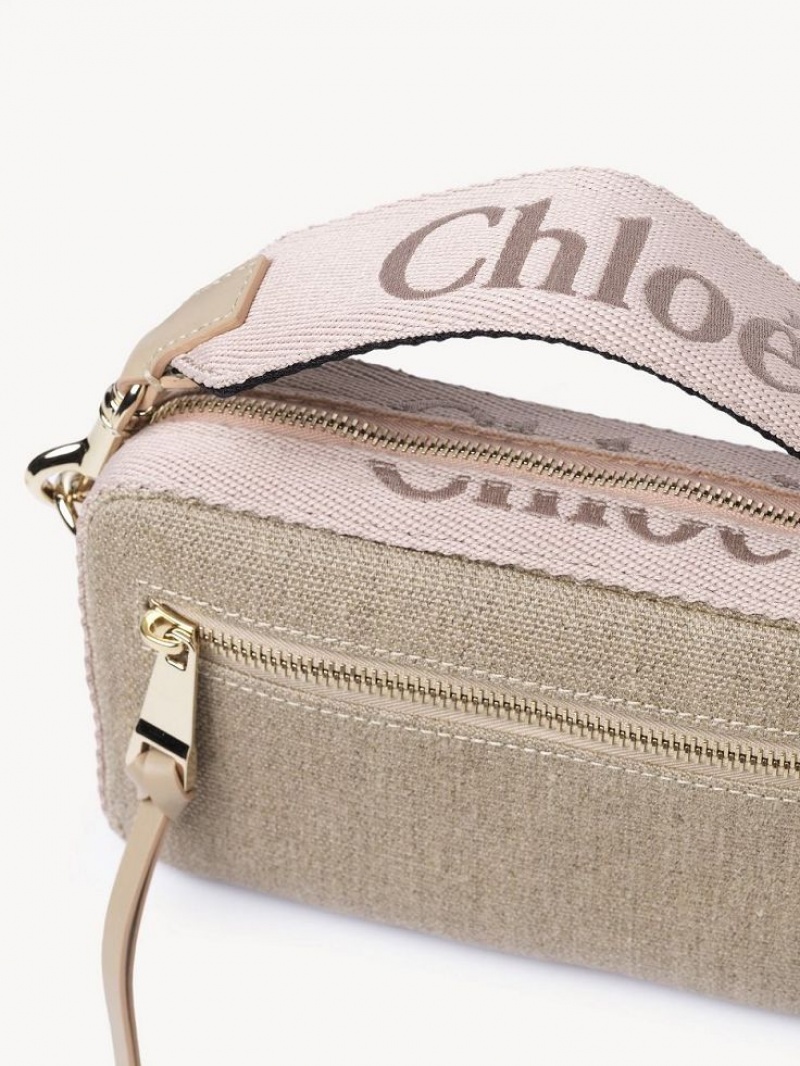 Chloe Woody Belt Crossbody Veske Beige | CHE-SR13606