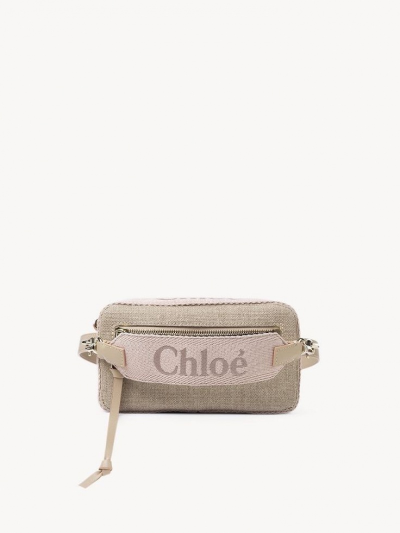 Chloe Woody Belt Crossbody Veske Beige | CHE-SR13606