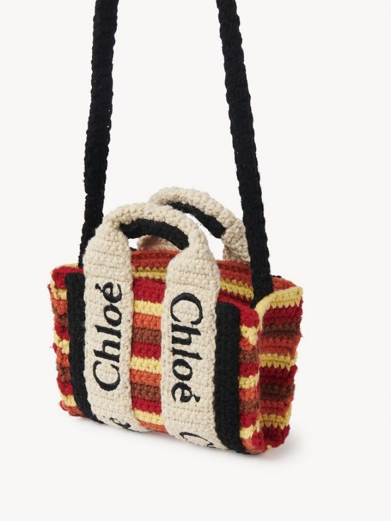 Chloe Woody Nano Crossbody Veske Multicolor Brune | CHE-SR13523