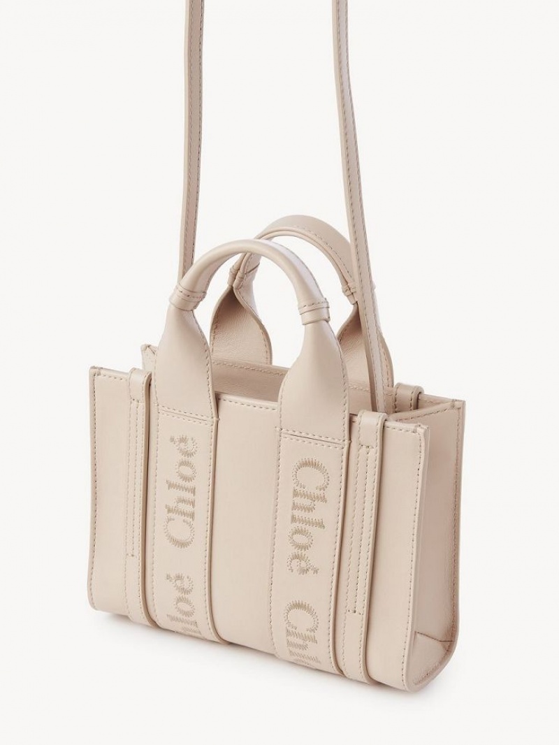 Chloe Woody Tote 1 Mini Vesker Rosa | CHE-SR13689