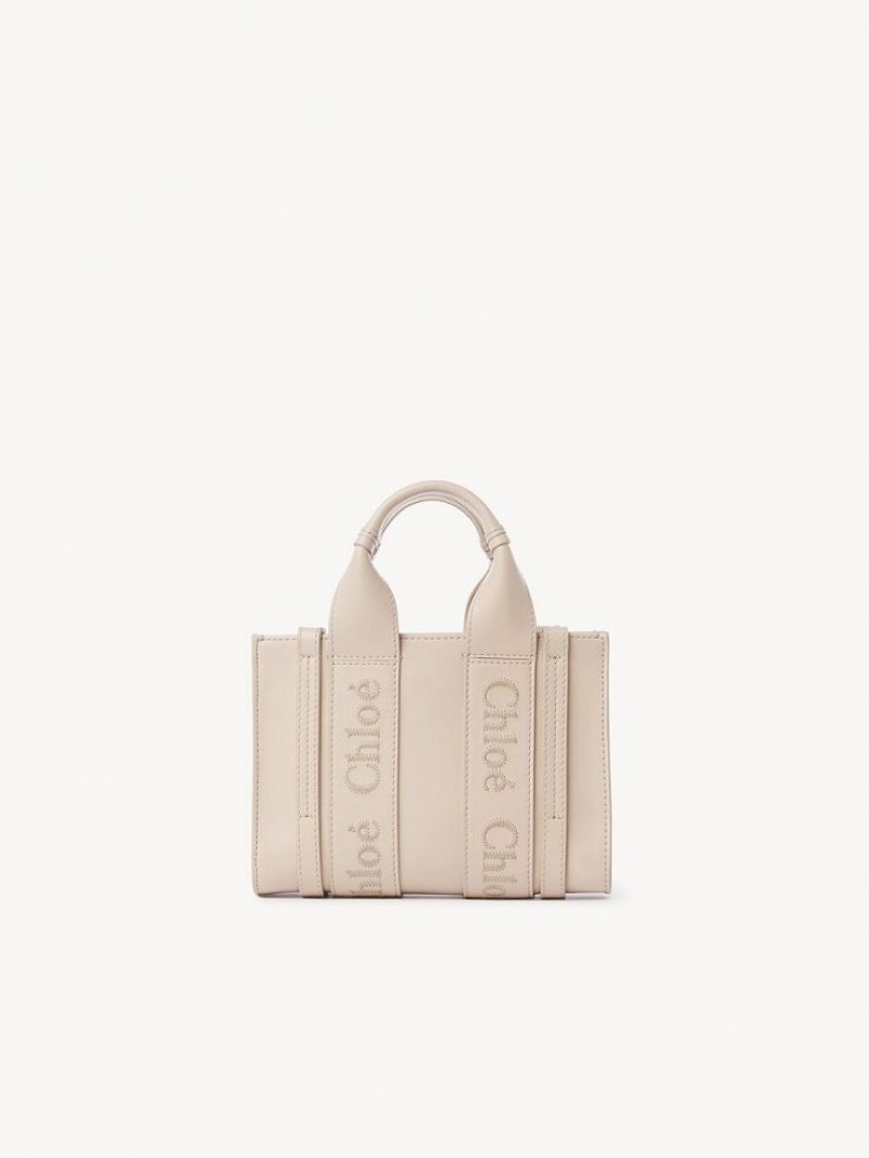 Chloe Woody Tote 1 Mini Vesker Rosa | CHE-SR13689