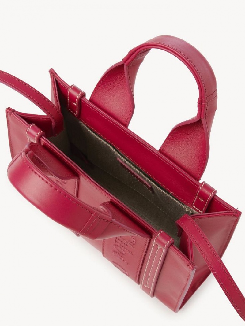 Chloe Woody Tote 1 Mini Vesker Rosa | CHE-SR13700