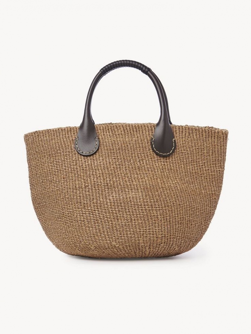 Chloe X Eres Palma Large Basket Tote Veske Brune | CHE-SR13336