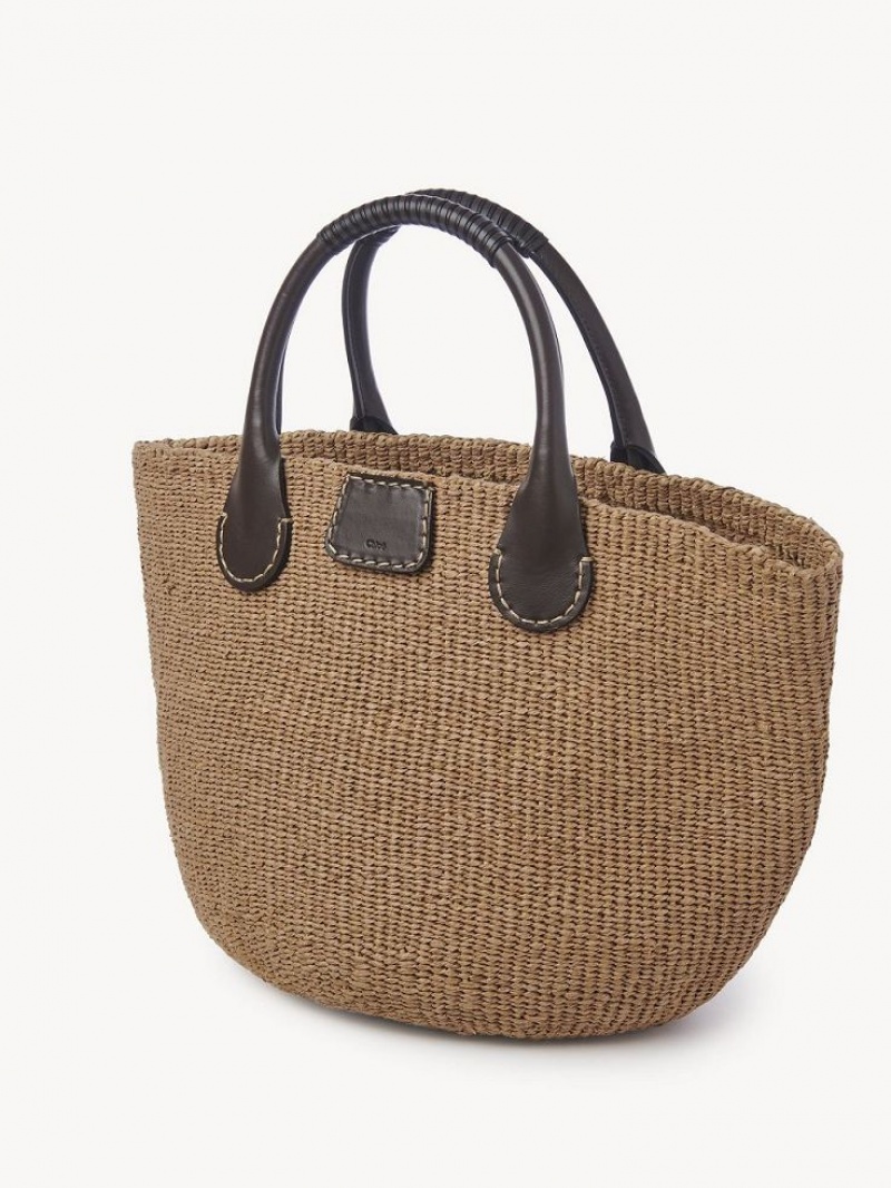 Chloe X Eres Palma Large Basket Tote Veske Brune | CHE-SR13336