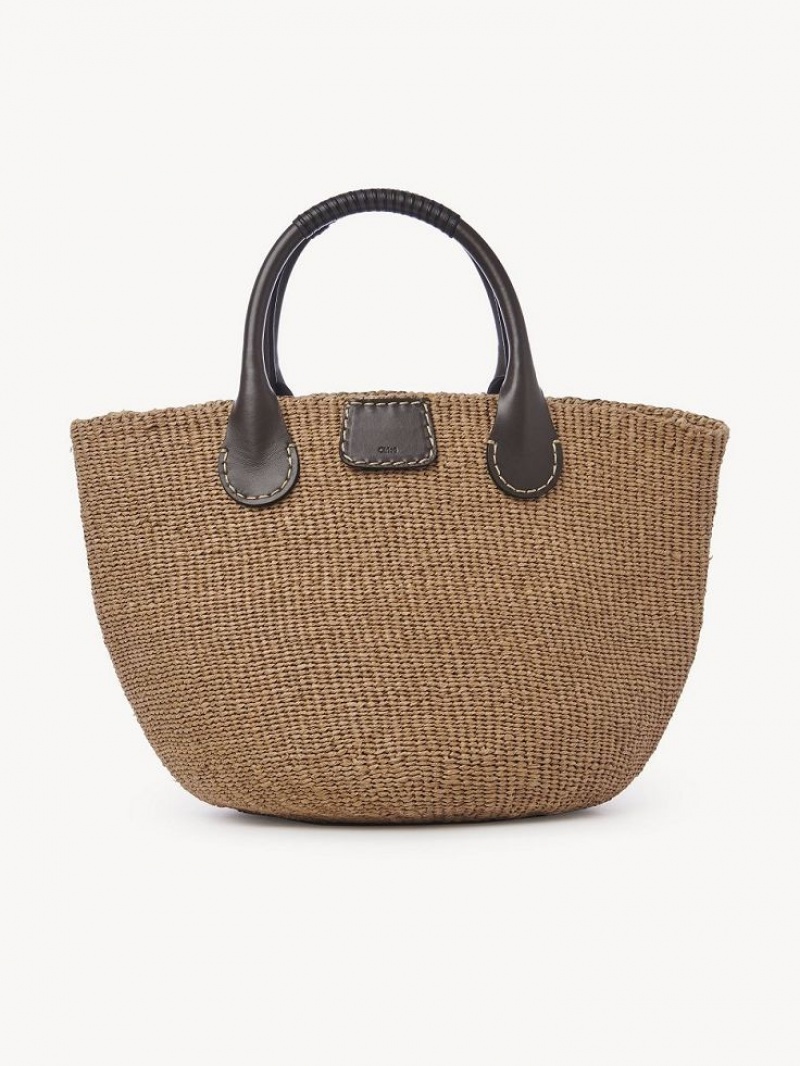 Chloe X Eres Palma Large Basket Tote Veske Brune | CHE-SR13336